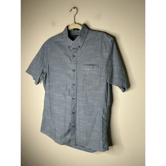 Eddie Bauer Men’s Classic Fit Button Down Shirt Blue Collared Size Medium - Picture 4 of 10